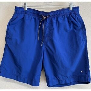 Tommy Hilfiger Men's Size XL Swim Trunks Mesh Liner Blue Board Shorts 7.5"